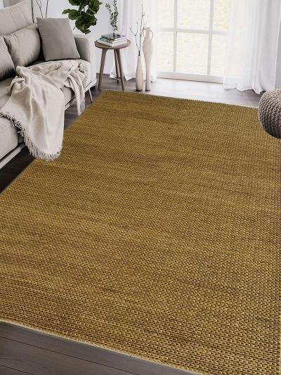 Carpetmantra Gold Jute Carpet 5.0ft X 8.0ft