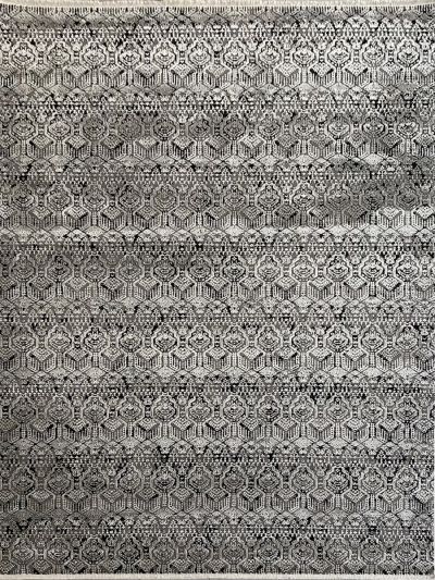 Carpetmantra Black Modern Carpet 6.6ft X 9.9ft 