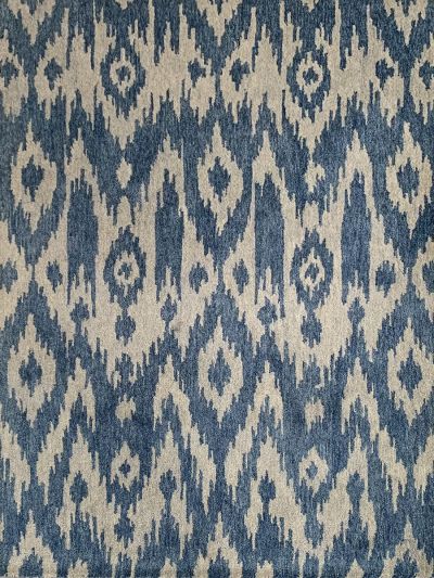 Carpet Mantra Blue Color Modern Design 100% New Zealand Wool Handmade Carpet 4.6ft x 6.6ft