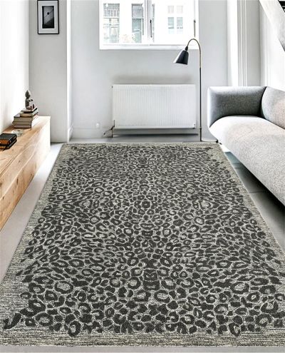 Carpet Mantra Grey Color Modern Design 100% New Zealand Wool Handmade Carpet 5.0ft X 8.0ft 