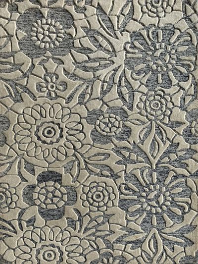 Carpetmantra Grey Modern Carpet 4.6ft X 6.6ft 