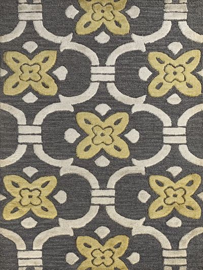 Carpetmantra Grey Modern Carpet 3.6ft X 5.6ft 