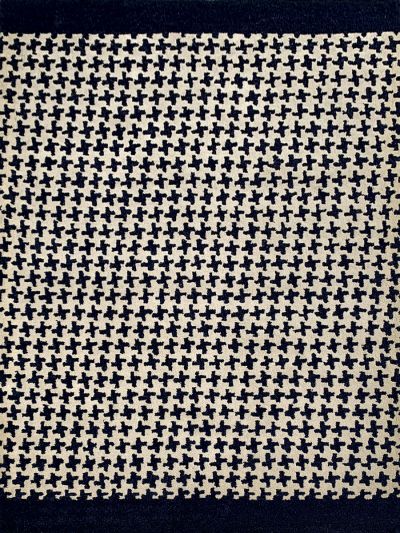 Carpetmantra Dk. Blue Modern Carpet 5ft x 8ft 