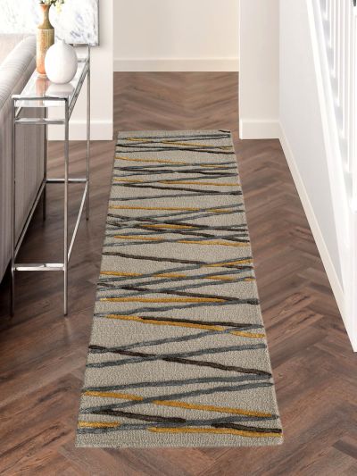 Carpetmantra Multi Color Wool & Viscose Handmade Runner Carpet 2ft X 6ft