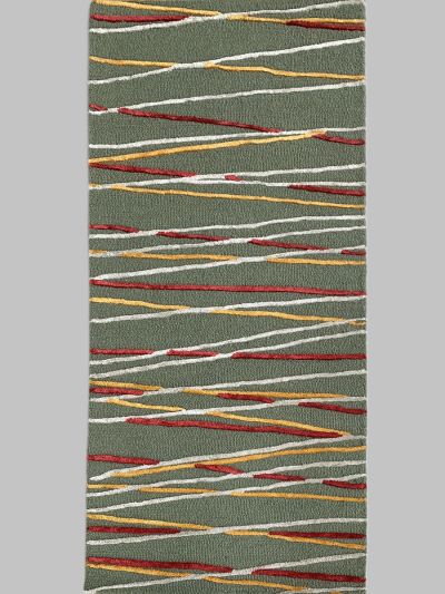 Carpetmantra Green Color Wool & Viscose Mix Handmade Runner Carpet 2ft X 6ft