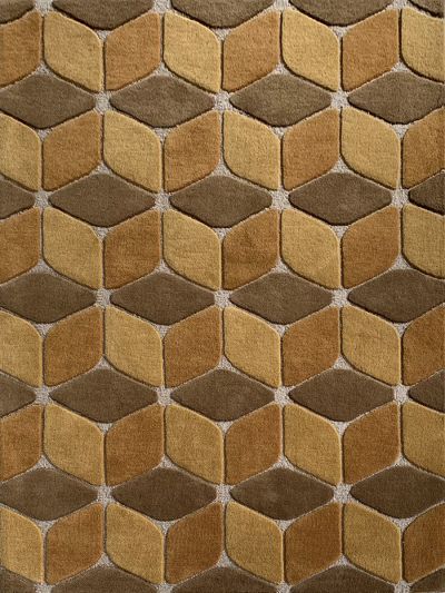 Carpetmantra Gold Modern Carpet  4.6ft x 6.6ft 