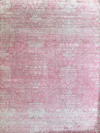 Carpetmantra Pink Abstract Carpet 4.6ft X 6.6ft