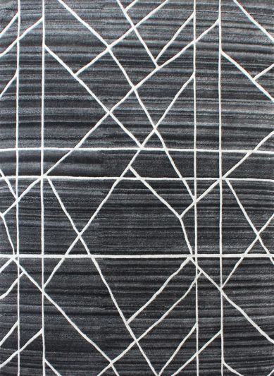 Carpetmantra Hand knotted Black Designer Carpet 4.1ftx5.5ft