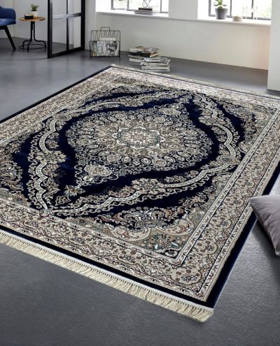 Carpetmantra Blue Color Super Fine Persian Design Traditional Carpet