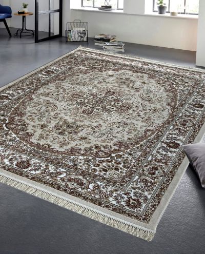 Carpetmantra Beige Color Super Fine Persian Design Traditional Carpet