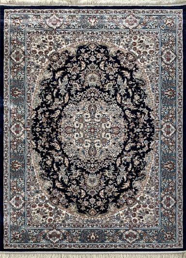 Carpetmantra Blue Ground Turquoise Border Color Super Fine Persian Design Floral Carpet