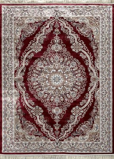 Carpetmantra Red Color Ground Beige Border Super Fine Persian Design Traditional Carpet