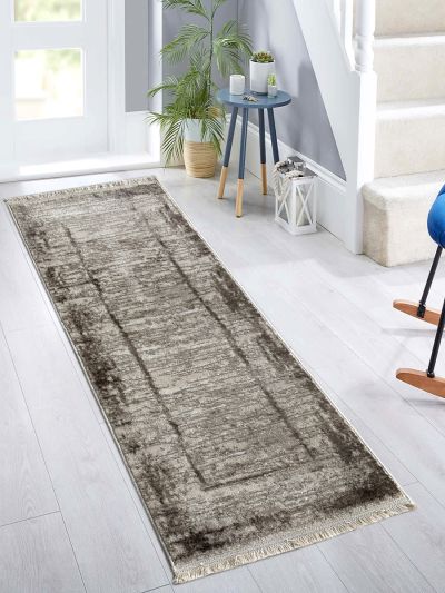 Carpetmantra Beige Color Modern Design Runner Carpet 2ft X 5ft  