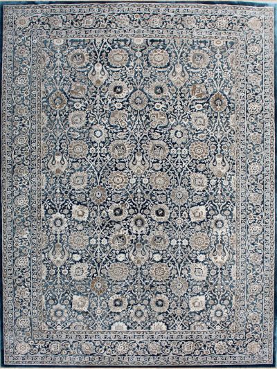Carpetmantra Persian Blue Floral Carpets