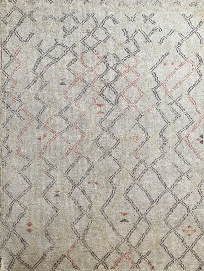 Carpetmantra  Handknotted Moraccan Beige Carpet 5.6ft X 7.8ft 