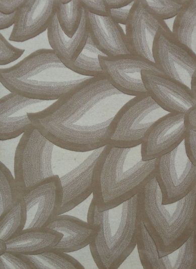 Carpetmantra Beige & White Color Floral Design 100% New Zealand Wool Handmade Carpet 4.6ft X 6.6ft 