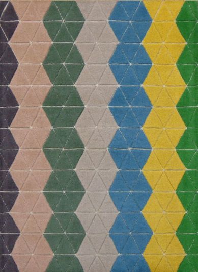 Carpet Mantra Multi Color Modern Design 100% New Zealand Wool Handmade Carpet 3.11ft X 5.6ft