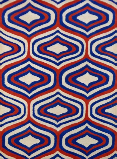 Carpet Mantra Multi Color Geometrical Design 100% New Zealand Wool Handmade carpet 5.3ft x 7.7ft  