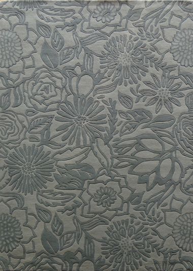Carpet Mantra Beige Floral Carpet 4.6ft x 6.6ft 