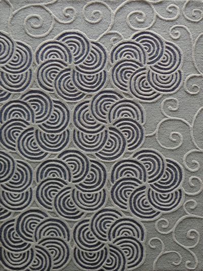Carpet Mantra Silver & Grey Color Modern Design 100% New Zealand Wool Handmade Carpet 4.6ft x 6.6ft 