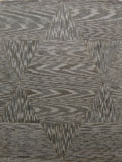 Carpet Mantra Multi Color Modern Design 100% New Zealand Wool Handmade Carpet 4.6ft x 6.6ft 