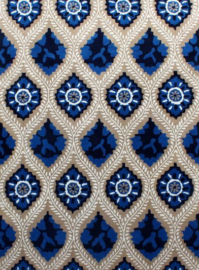 Carpet Mantra Blue & Beige Color Traditional Modern Design 100% New Zealand Wool Handmade Carpet 3.6ft x 5.6ft 