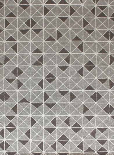 Carpet Mantra Grey Color Geometrical Modern Design 100% New Zealand Wool Handmade Carpet 5.3ft x 7.8ft 
