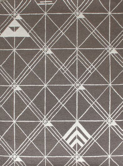 Carpet Mantra Grey Color Modern Geometrical Design 100% New Zealand Wool Carpet 5.7ft x 7.9ft 