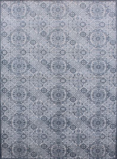Carpet Mantra Dark Grey Color Traditional Design 100% New Zealand Wool Handmade Carpet 5.0ft x 7.6ft 