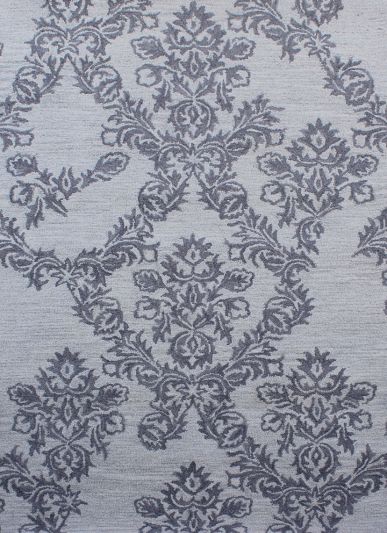 Carpet Mantra Beige & Grey Color Traditional Design 100% New Zealand Wool Floral Handmade Carpet 5.6ft x 8.6ft 