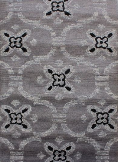 Carpetmantra Grey Modern Carpet 3.7ft X 5.5ft 