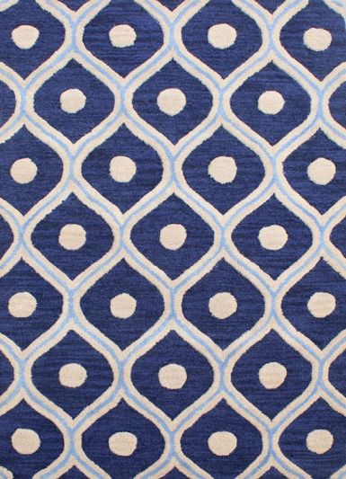 Carpetmantra Blue Modern Carpet 3.6ft X 5.6ft 