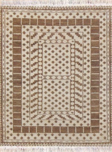 Hand Knotted Moroccan Carpet 4.3ft X 6.3ft