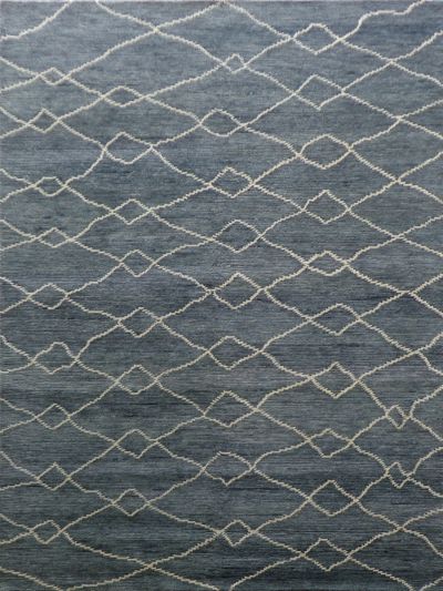 Hand Knotted  Grey Designer Carpet 5.7ft X 7.10ft
