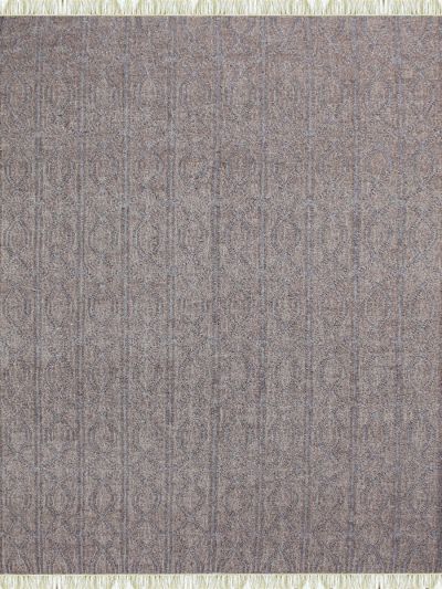 Carpetmantra Flatweave Grey Durrie Carpet 5.5ft x 7.8ft
