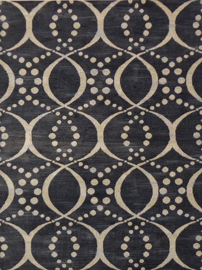 Carpetmantra Charcoal Modern Carpet 5.3ft X 7.7ft 